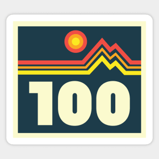 100 Mile Trail and Ultra Running Mountains Sticker